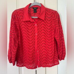 Simply Vera Vera Wang | Medium Long Sleeve Patterned Shirt